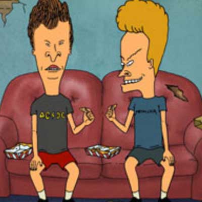 guess the 90s answers Beavis and Butthead  
